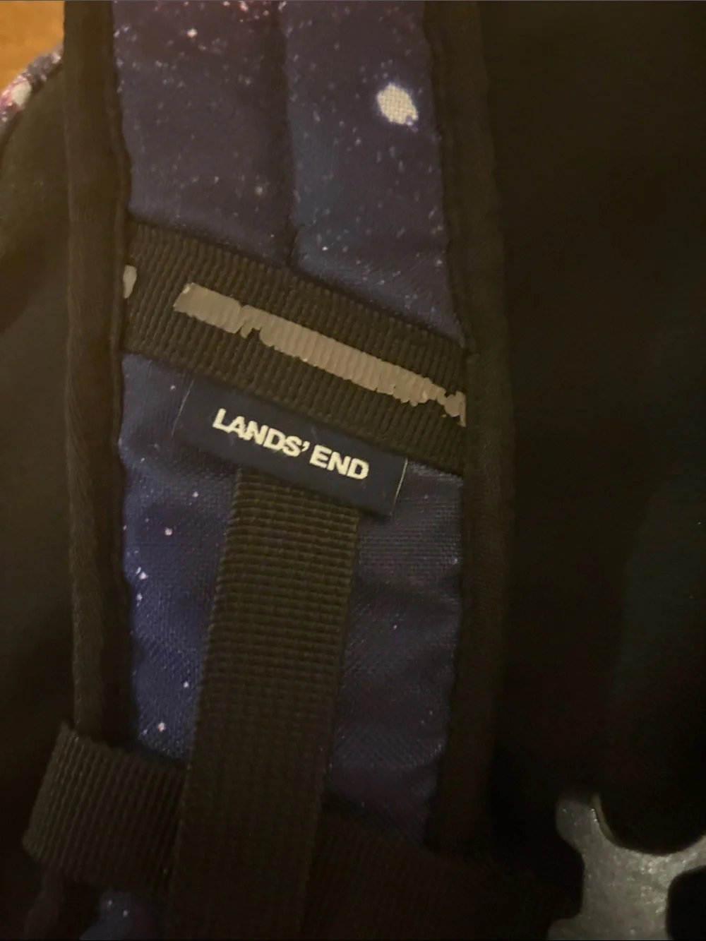 Lands' End Galaxy-Print Backpack in Navy and Purple